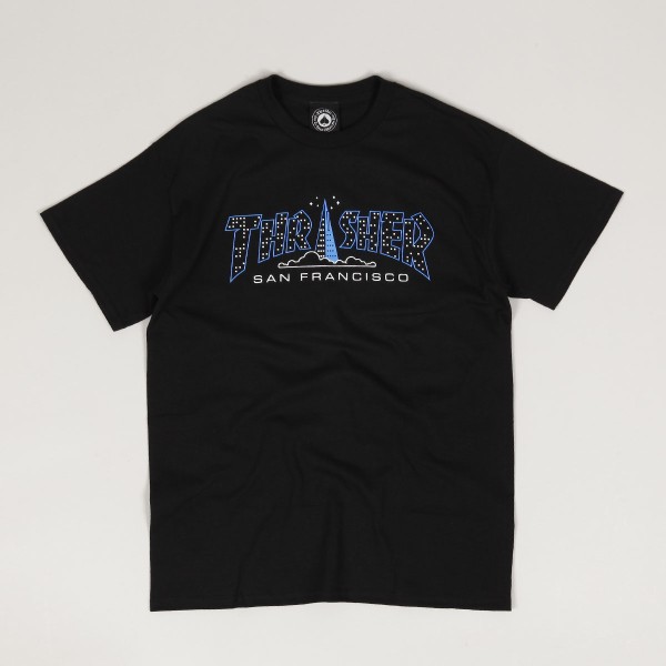 Thrasher Pyramid Tee Black Skateboarding Nike SB Adidas Vans Online Shop POPNAME.cz