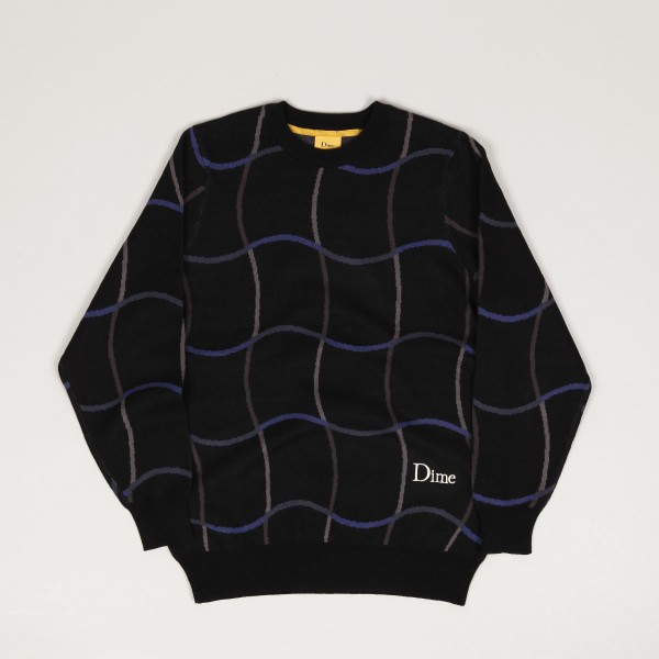 Dime Wave Knit Sweater Black - Skateboarding, Nike SB, Adidas