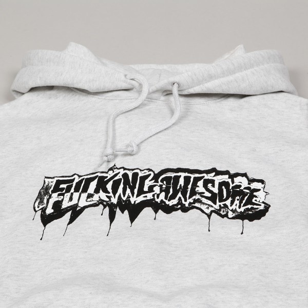 Fucking Awesome Dill Cut Up Hoodie Heather Grey