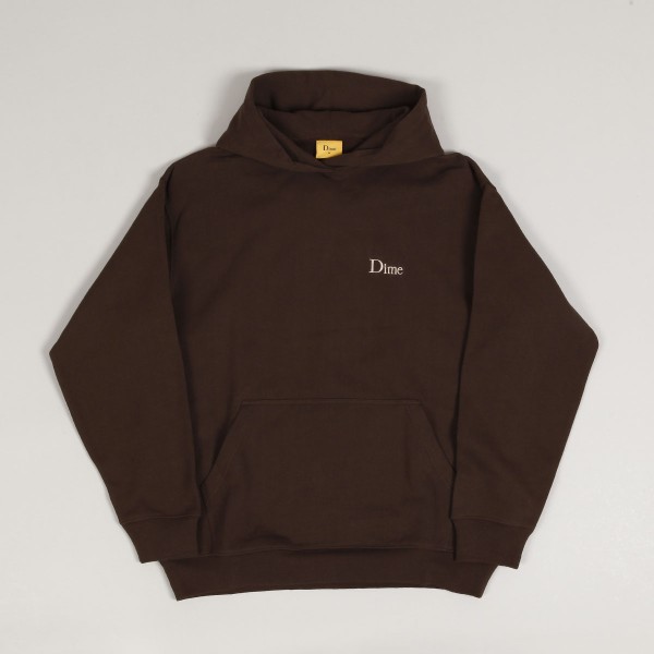 Dime Classic Small Logo Hoodie Walnut - Skateboarding, Nike SB 