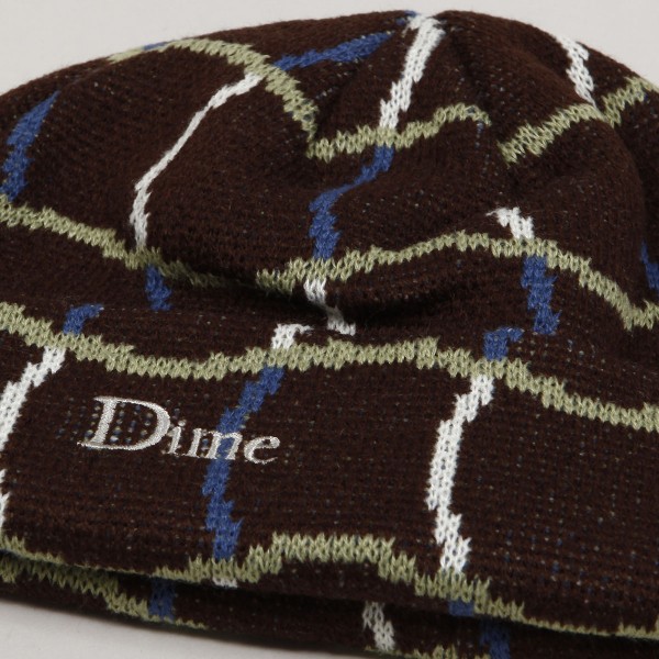 Dime Wave Checker Beanie Brown - Skateboarding, Nike SB, Adidas