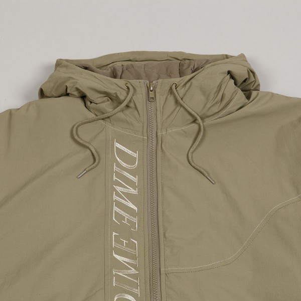 Dime Quilted Hooded Jacket Khaki - Skateboarding, Nike SB, Adidas