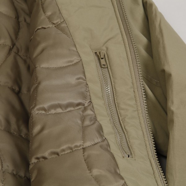 Dime Quilted Hooded Jacket Khaki - Skateboarding, Nike SB, Adidas