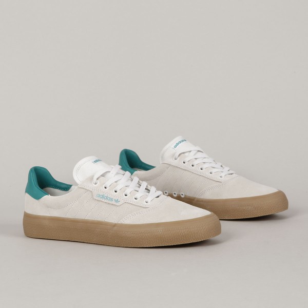 Adidas 3MC Chalk White Green Gum Skateboarding, Nike SB, Adidas