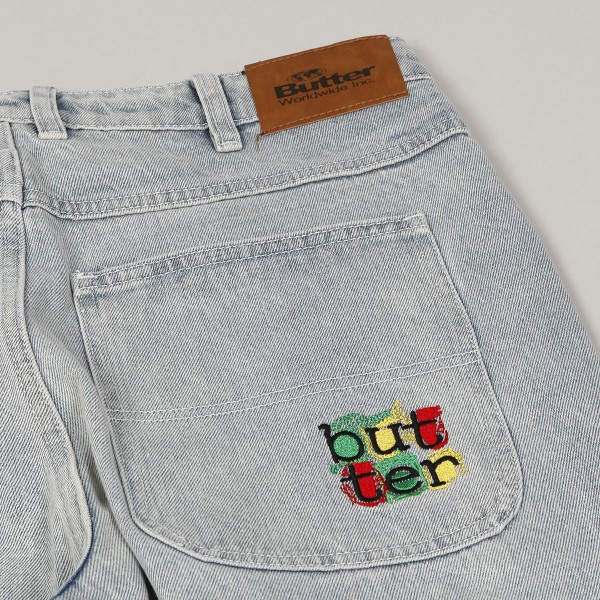 Butter Goods Scribble Denim Pants Light Blue - Skateboarding