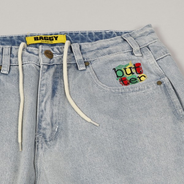 Butter Goods Scribble Denim Pants Light Blue - Skateboarding