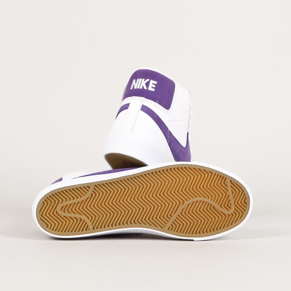 Nike SB Blazer Mid ISO White Court Purple Skateboarding, Nike SB