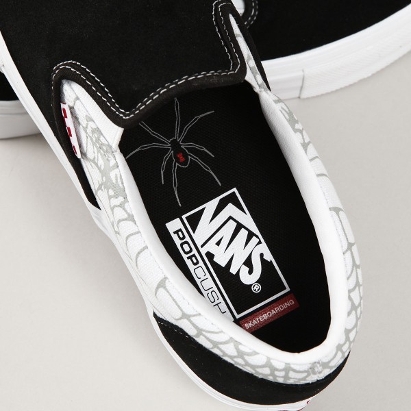 VANS★SKATE SLIP ON★兼用★BLACK WIDOW SPIDER New Vans Skate Slip-On Black Widow Spider Black/White/Red