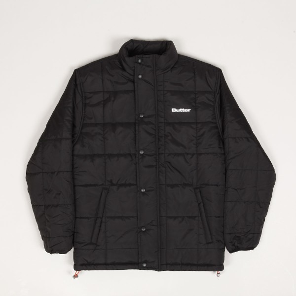 Butter Goods Grid Puffer Jacket Black - Skateboarding, Nike