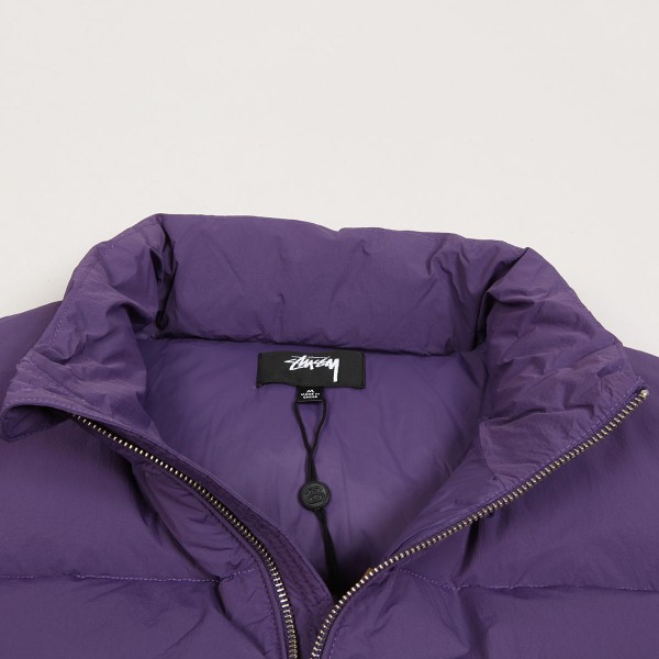 Stussy Nylon Down Puffer Jacket Purple - Skateboarding, Nike