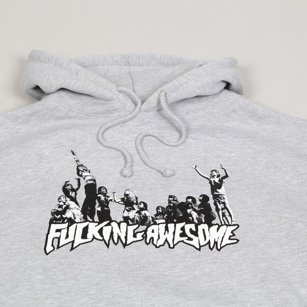 Fucking Awesome Hug The Earth Hoodie Heather Grey