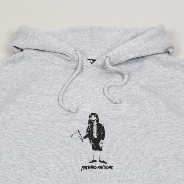 【FUCKING AWESOME】 REAPER GIRL HOODIE (HEATHER GREY) Fucking Awesome Reaper Girl Hoodie Heather Grey
