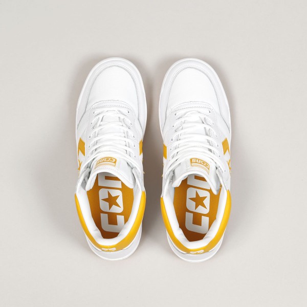 Converse Fastbreak Pro Mid White Light Yellow Skateboarding