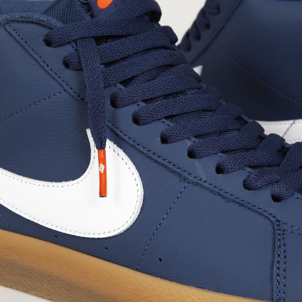 Nike SB Blazer Mid ISO Navy White Gum - Skateboarding, Nike
