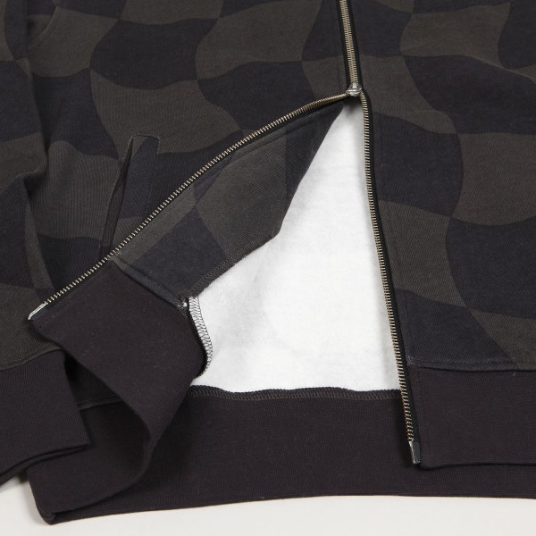Dime Classic Check Zip Hoodie Charcoal - Skateboarding, Nike
