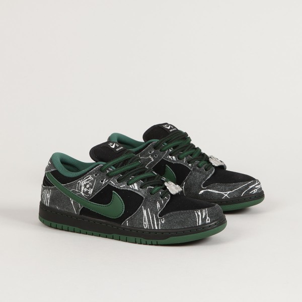 Nike SB x THERE Dunk Low QS Black Gorge Green