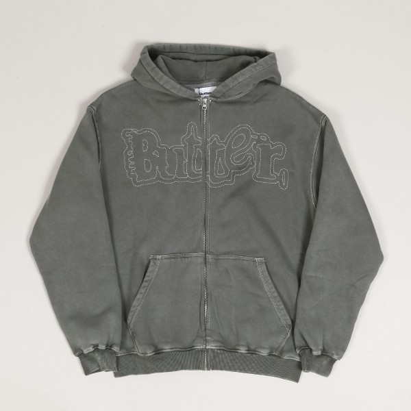 Butter Goods Breakdown Zip Hoodie Wash Black Skateboarding Nike SB Adidas Vans Online Shop POPNAME.cz