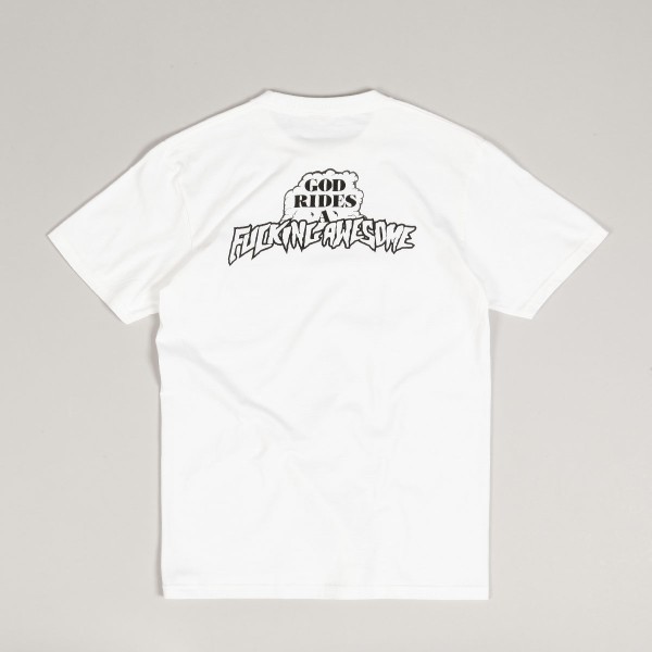 【FUCKING AWESOME】 GOD RIDES FA SHORT SLEEVE TEE WHITE Fucking Awesome God Rides FA Tee White - Skateboarding, Nike