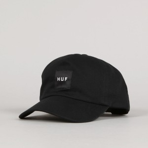 HUF Box Logo Snapback Black