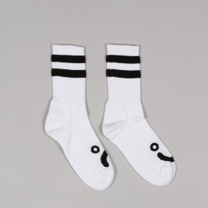 Polar Happy Sad Socks White