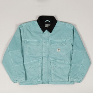 Stussy Washed Shop Jacket Teal