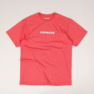 Popname Basic Logo Tee Coral Black