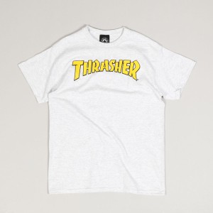 Thrasher Cover Logo Tee Ash Grey