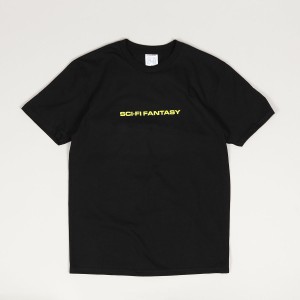Sci-Fi Fantasy Textured Logo Tee Black
