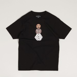 Quartersnacks Front Snackman Tee Black
