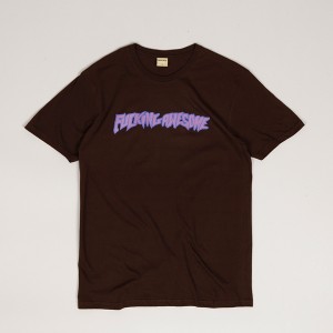 Fucking Awesome 2025 Stamp Logo Tee Brown