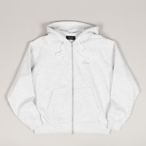 Dime Cursive Zip Hoodie Ash