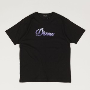Dime Cursive Cloud Tee Black