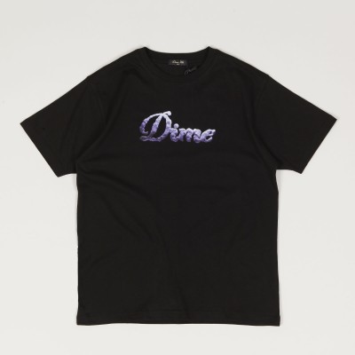 Dime Cursive Cloud Tee Black