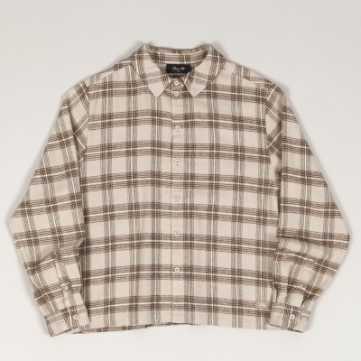 Dime Plaid Flannel Shirt Beige