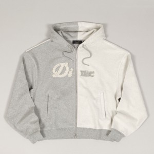 Dime Reverse Zip Hoodie Heather Gray