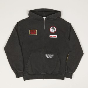 Butter Goods x Peanuts Patch Zip Hoodie Black
