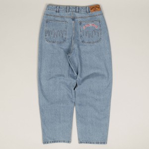 Cash Only Logo Baggy Jeans Wash Indigo