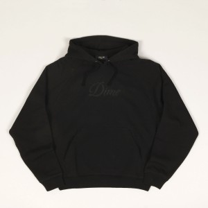 Dime Cursive Hoodie Black