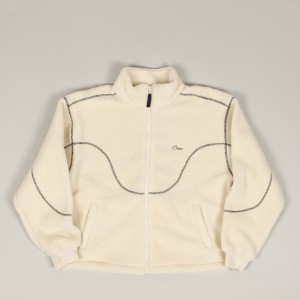 Dime Polar Sherpa Zip Crewneck Cream