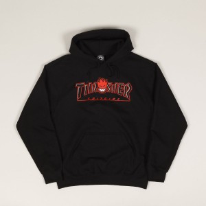 Thrasher x Spitfire Big Head Outline Hoodie Black