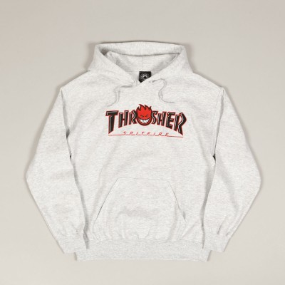 Thrasher x Spitfire Big Head Outline Hoodie Ash