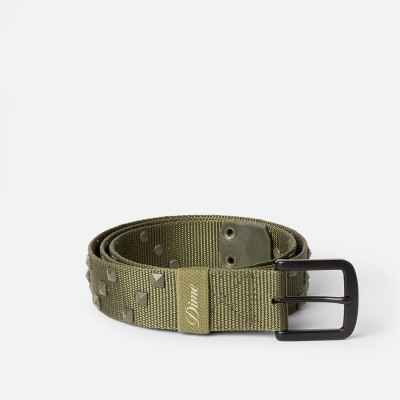 Dime Studded Belt Army Green