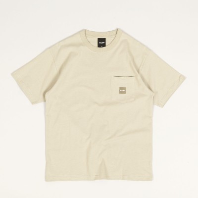 HUF Box Logo Pocket Tee Tan