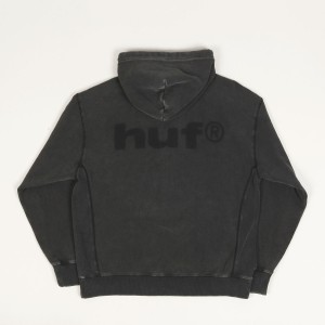 HUF Pacific Zip Hoodie Wash Black