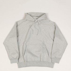 Nike Solo Swoosh Hoodie Grey White