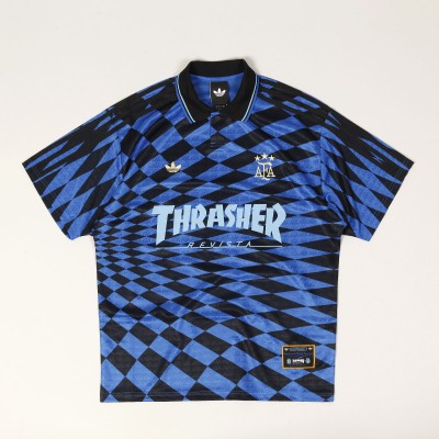 Adidas x Thrasher x AFA Jersey Black Blue