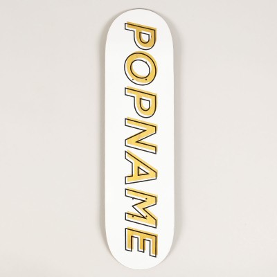 Popname Cut Logo Deck Yellow 8.375