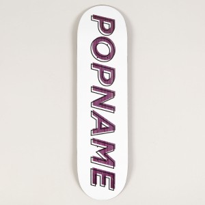 Popname Cut Logo Deck Purple 8.25