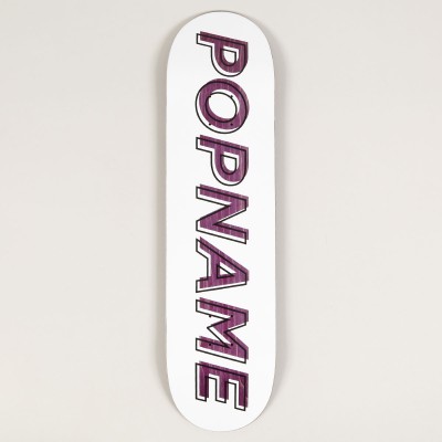 Popname Cut Logo Deck Purple 8.25