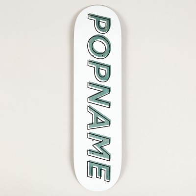 Popname Cut Logo Deck Green 8.125